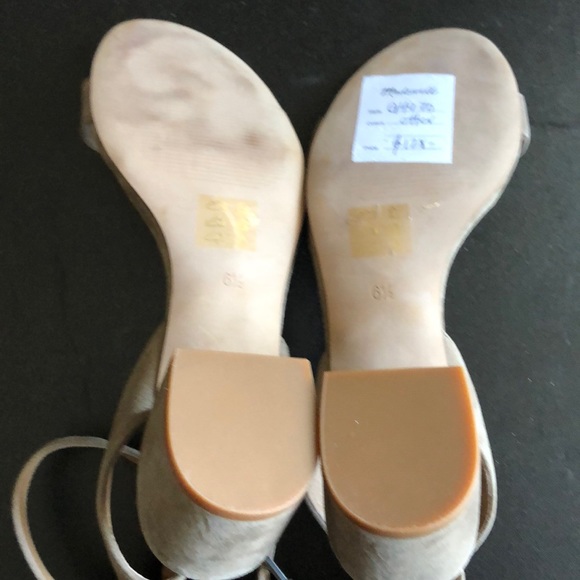 Madewell - suede block heel sandal - Picture 7 of 7